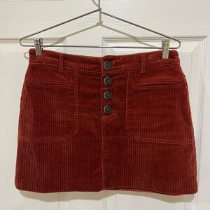 Zara Corduroy Mini Skirt